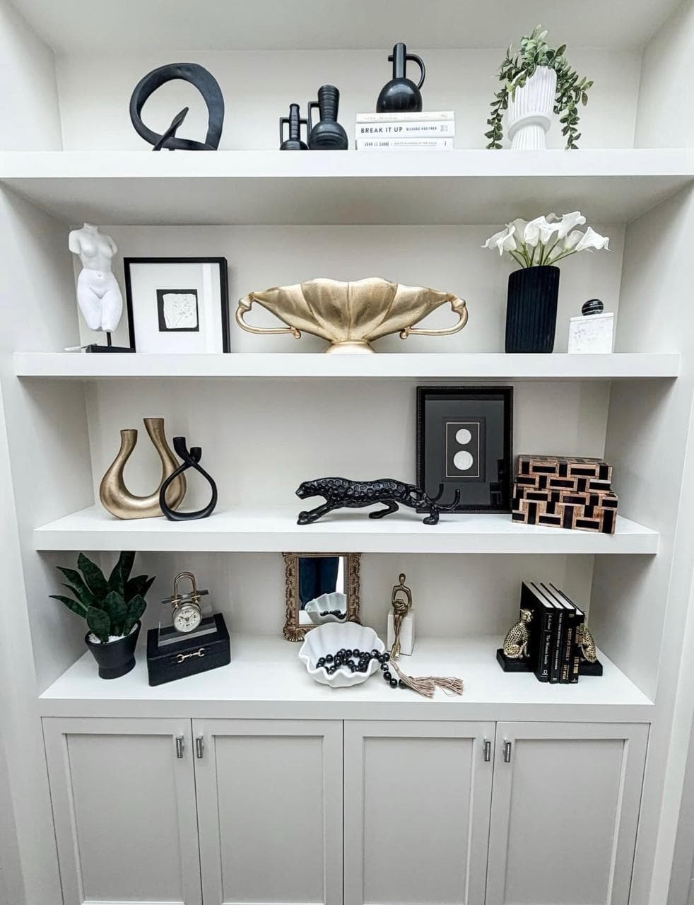 After: Curated Black & Gold